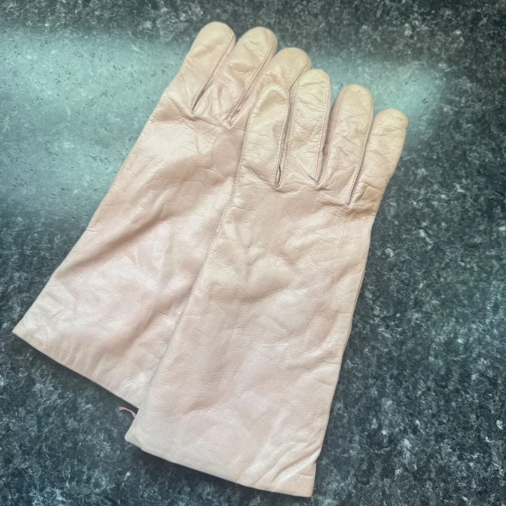 Pale Pink Hestra Hairsheep Leather 100% Cashmere Womens Gloves Luxury Classic